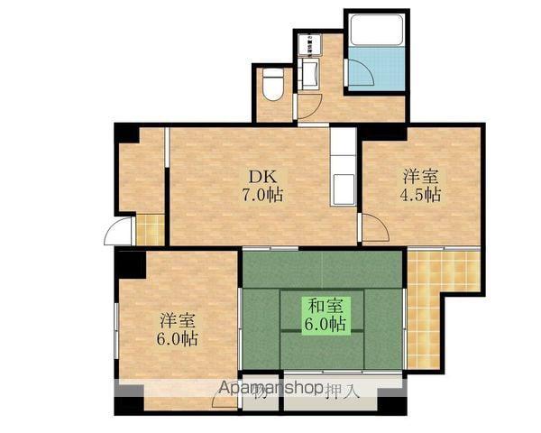 メゾンウエスト(3DK/3階)の間取り写真
