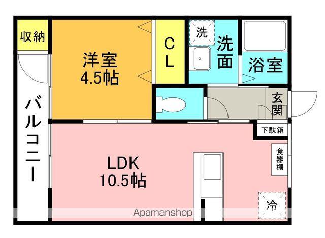メゾンヨシダA(1LDK/1階)の間取り写真