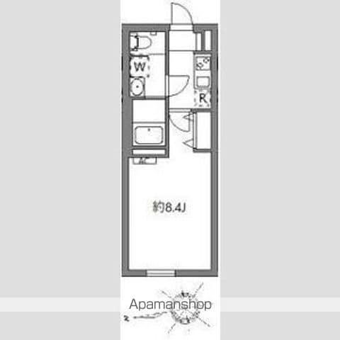 グランピア中野坂上(1K/1階)の間取り写真