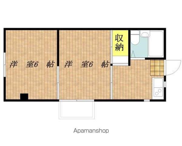 クリスタルマンション(2K/2階)の間取り写真