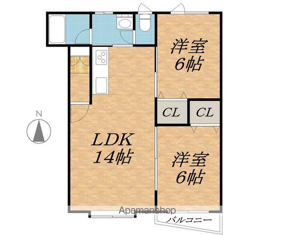 スィート北町(2LDK/1階)の間取り写真