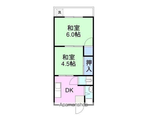 中村ビル(2K/2階)の間取り写真