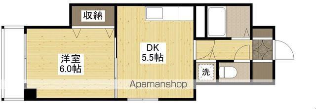 ラフィネ堺町(1DK/2階)の間取り写真
