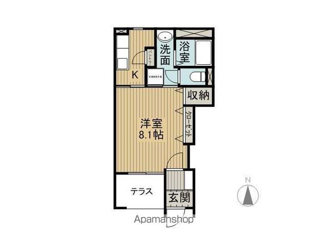 CASA ルーチェ(1K/1階)の間取り写真