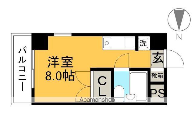 セラヴィ朝倉(ワンルーム/1階)の間取り写真