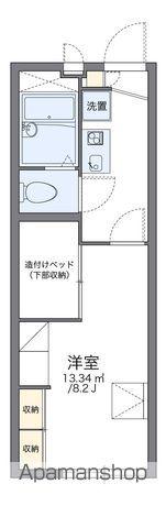 レオパレスクイール堀川(1K/2階)の間取り写真