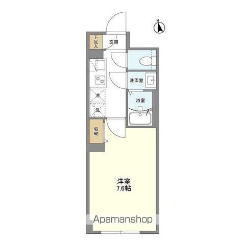 ウェルスクエア学芸大学Ⅱ(1K/3階)の間取り写真