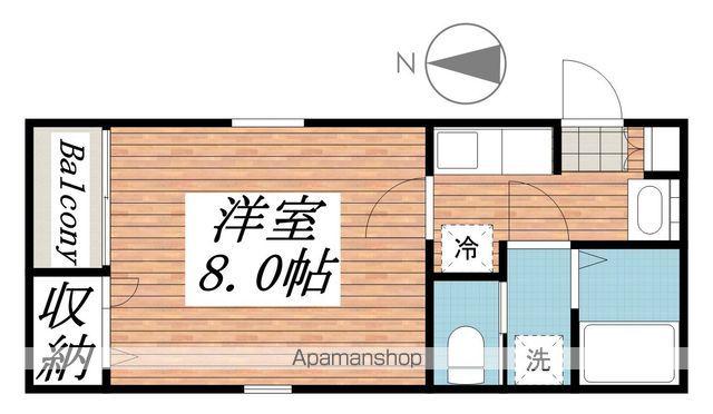 フォレストみのり台(1K/2階)の間取り写真