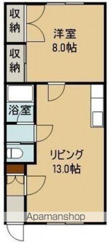 ライフ杉並(1LDK/2階)の間取り写真