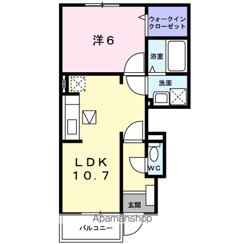 セイバリー エイト(1LDK/1階)の間取り写真