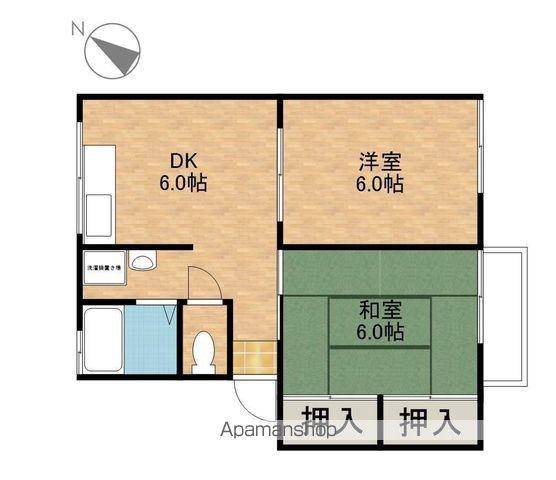 シティハイム多賀(2DK/2階)の間取り写真