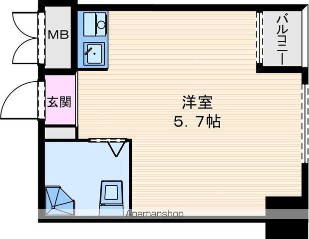 朝日プラザ長堀東パサージュ(ワンルーム/6階)の間取り写真