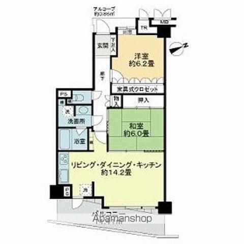 サーパス沢村(2LDK/3階)の間取り写真