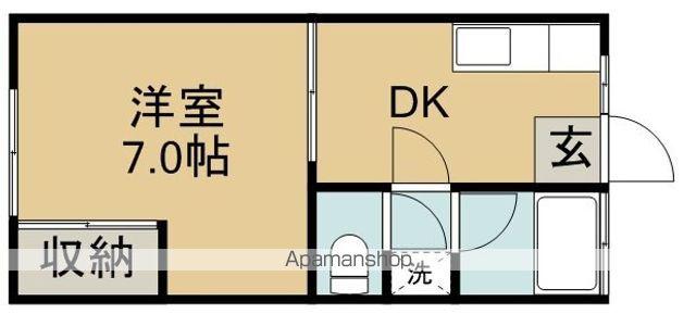 小川ハイツ(1DK/1階)の間取り写真