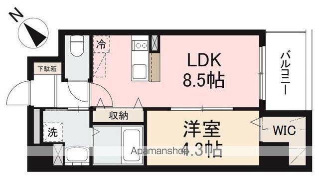 MAYFAIR観光町PREMIUM(1LDK/4階)の間取り写真
