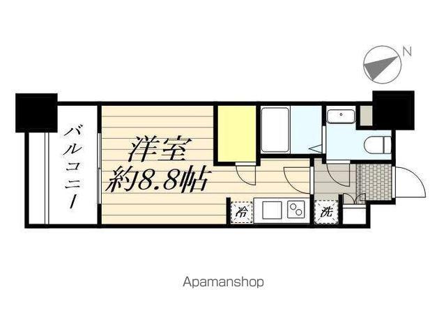 パークアクシス福岡県庁前(ワンルーム/12階)の間取り写真
