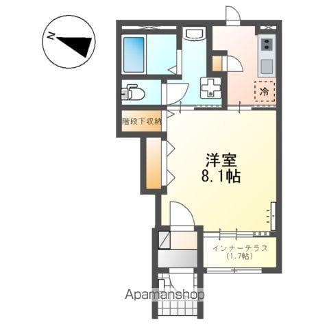 ASANAO(1K/1階)の間取り写真