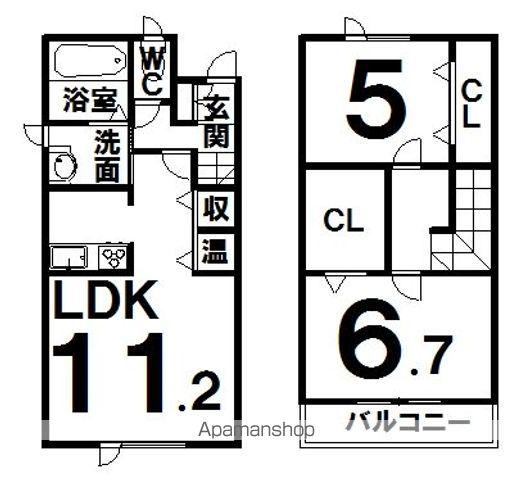 ＦＩＴ　ＨＯＵＳＥ１(2LDK)の間取り写真