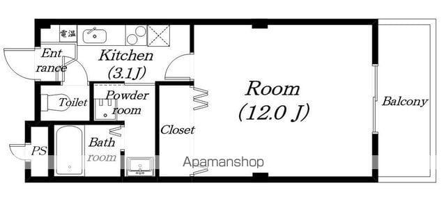 ジョイ五番館(1K/3階)の間取り写真