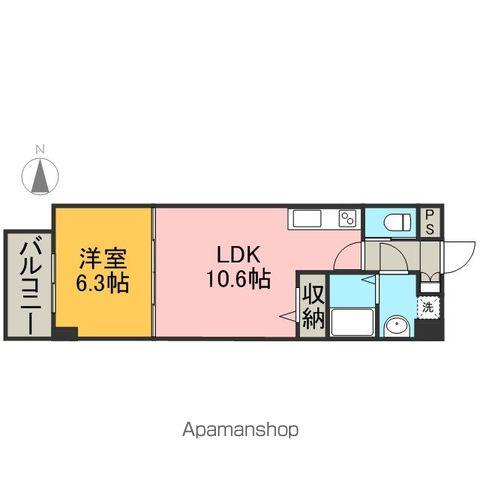 H-F名駅北レジデンスウエスト(1LDK/12階)の間取り写真