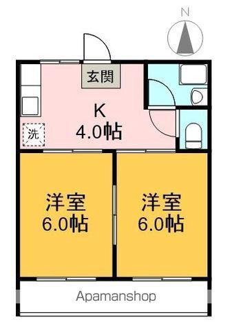 第3丸喜ビル(2K/5階)の間取り写真