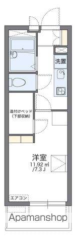 レオパレスVIEW福島(1K/1階)の間取り写真