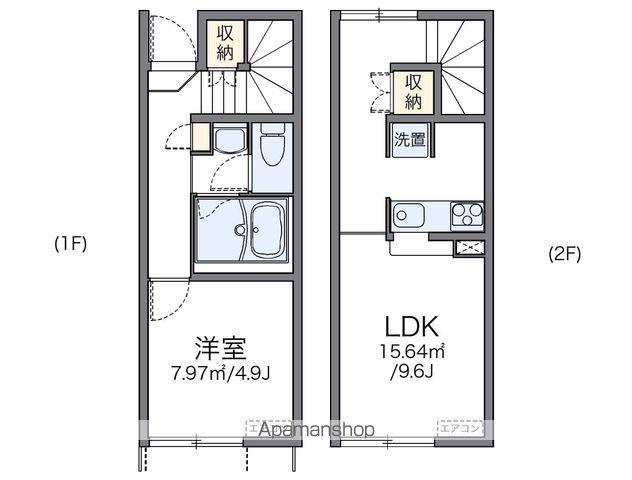 レオネクスト白亜パレス(1LDK/1階)の間取り写真