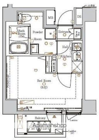 ラフィスタ中板橋Ⅱ(1K/5階)の間取り写真
