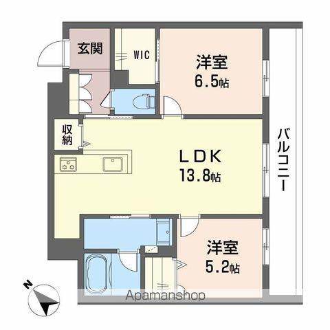 ボヤージュ春日(2LDK/2階)の間取り写真