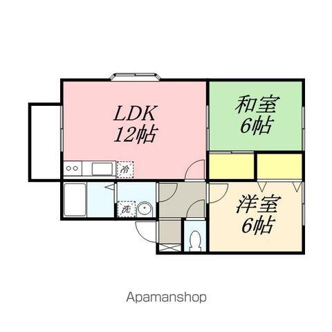 メロディービューラーA(2LDK/2階)の間取り写真