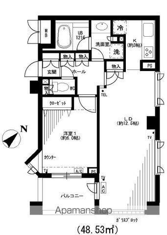 AZ小石川(1LDK/3階)の間取り写真