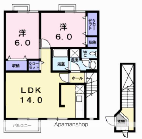 グリーンフィールドⅡ(2LDK/2階)の間取り写真