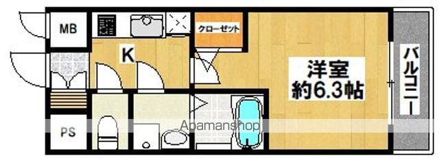 エスリード長居公園PARK AVENUE(1K/2階)の間取り写真