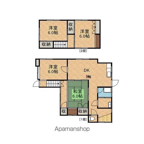 日豊本線 西都城駅 バス乗車時間：8分 自衛隊前バス停で下車 徒歩2分 2階建 築52年(4DK)の間取り写真