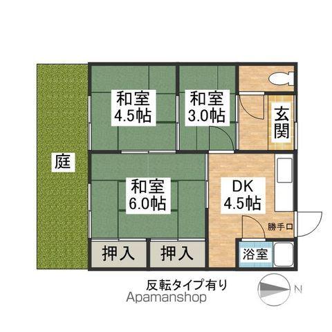 名鉄犬山線 西春駅 徒歩14分 1階建 築52年(3K)の間取り写真