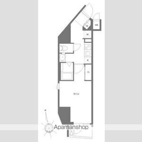 ハーモニーレジデンス東京シティゲート(1K/10階)の間取り写真