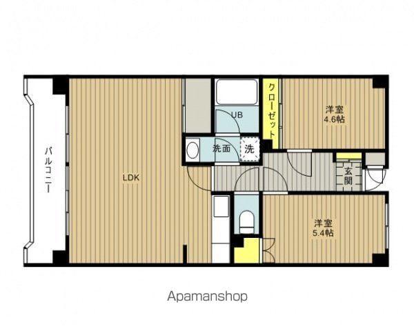 グランパレスT.S B棟(2LDK/1階)の間取り写真