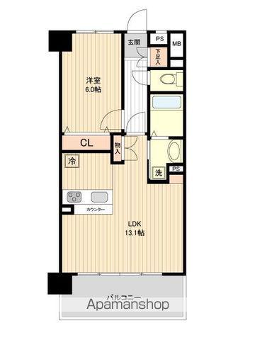 シエナ仙台Ⅲ(1LDK/4階)の間取り写真