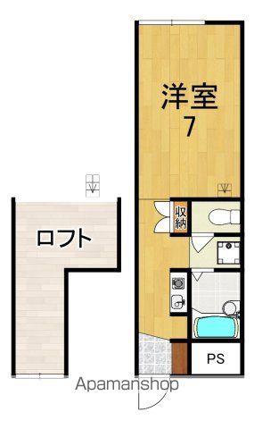 リアン三郷(1K/2階)の間取り写真