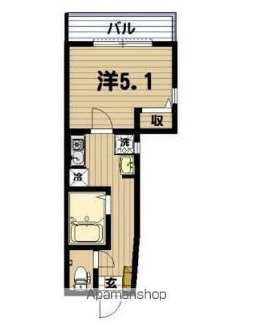 サンフィールド新小岩(1K/1階)の間取り写真