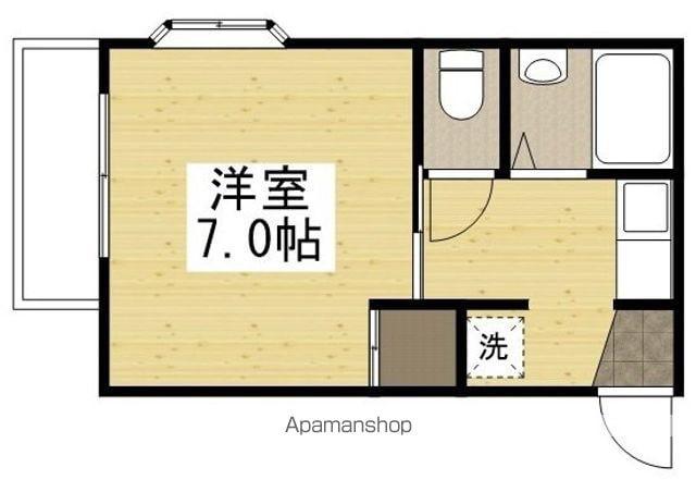 コスモクイーン鹿田(1K/4階)の間取り写真