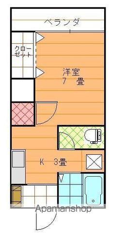 東一万ビル(1K/3階)の間取り写真