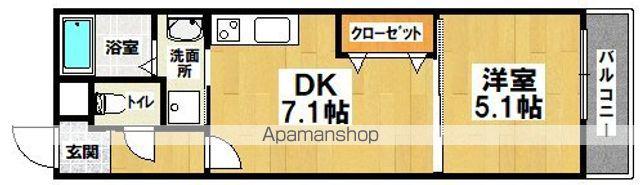 フジパレス杉本町1番館(1DK/2階)の間取り写真