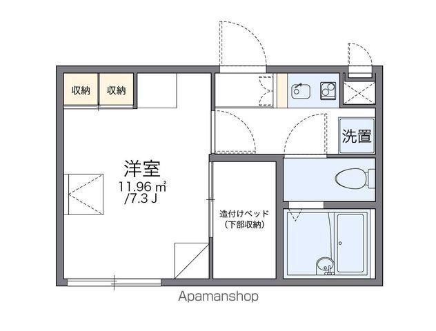 レオパレス南万代(1K/2階)の間取り写真