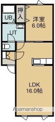 メゾンオフェリアⅠ(1LDK/2階)の間取り写真
