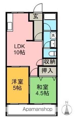 エル浅井(2LDK/2階)の間取り写真
