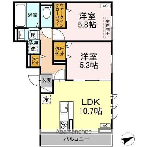 D-RESIDENCE川口B(2LDK/1階)の間取り写真