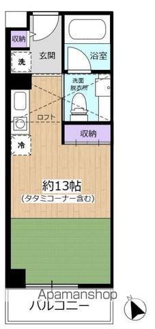 バックス大津雄琴レイクヒルズ(ワンルーム/3階)の間取り写真