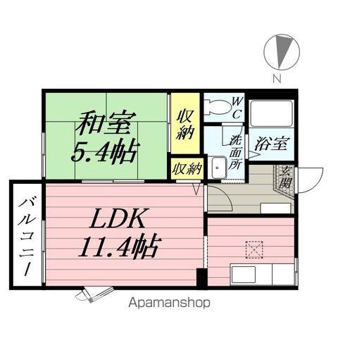 メサ・フォレスト2(1LDK/1階)の間取り写真