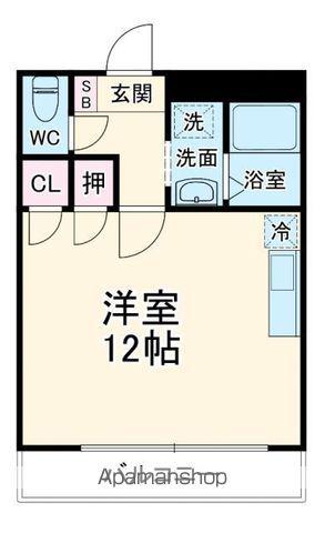 パークハウスタカシ(ワンルーム/2階)の間取り写真